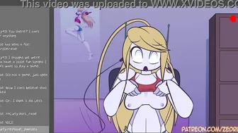 Cute hentai blonde plays with pussy (2D animation)