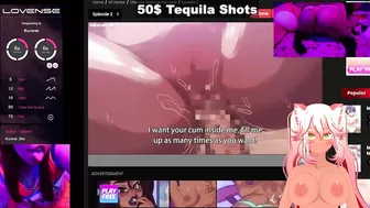 LEWD VTUBER CUMS WHILE WATCHING HENTAI WITH A BUTT PLUG AND LUSH IN HER!!! ll FANSLY : MIZZPEACHY