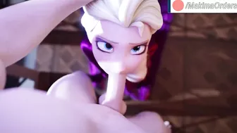 Elsa from Frozen Blows and Swallows. Animated | MakimaOrders