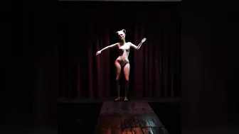 A beautiful catgirl is dancing in the club, 3D hentai animation, erotic movie. Nekomimi, nekomusu.