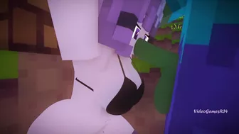 Minecraft Porn Zombie fucks girl relaxing under a tree