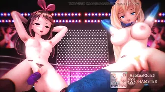 MMD R18 Kizuna AI & Mirai Akari Destination Calabria 3D HENTAI She love fucking