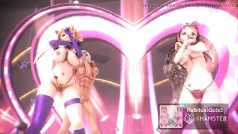 mmd r18Kizuna AI & Mirai Akari lamb sex dance 3d hentai