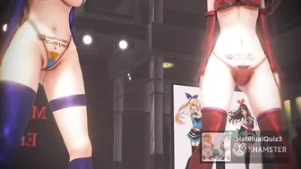 MMD r18 Kizuna AI & Mirai Akari Masked bitcH Erotic Show 3d hentai