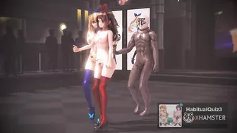 MMD r18 Kizuna AI & Mirai Akari Masked bitcH Erotic Show 3d hentai