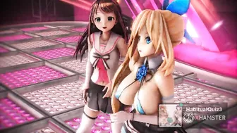 mmd r18 Kizuna AI & Mirai Akari Conqueror and Sex Party 3d hentai