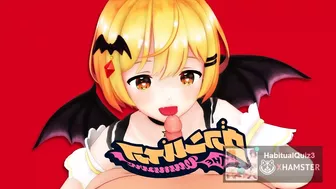 MMD r18 Vampire Vtuber 3d hentai she suck cum not red fluid 3d hentai