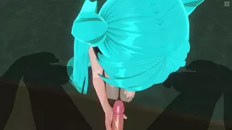 3D HENTAI POV Hatsune Miku sucks you off