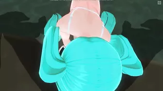 3D HENTAI POV Hatsune Miku sucks you off