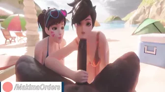 Tracer And D.Va at The Beach | MakimaOrders