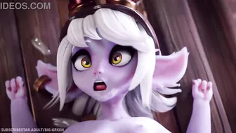 Tristana stretched by monster cocks