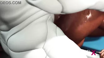 A hot black girl needs a huge cyborg cock in her ass