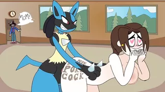 ASH'S MOM fucks LUCARIO! Pokemon Rule34