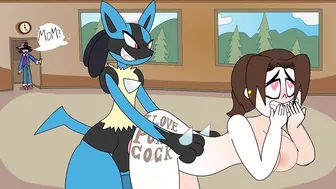 ASH'S MOM fucks LUCARIO! Pokemon Rule34