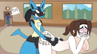 ASH'S MOM fucks LUCARIO! Pokemon Rule34