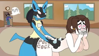 ASH'S MOM fucks LUCARIO! Pokemon Rule34