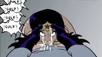 Batman Pounding Wonder Woman's Both Holes and Cum on her face cartoon Porn