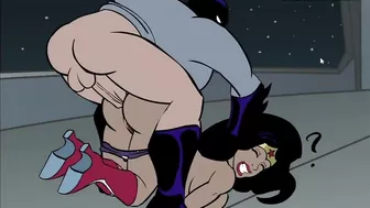 Batman Pounding Wonder Woman's Both Holes and Cum on her face cartoon Porn