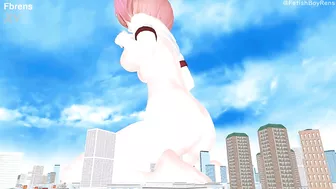 Riding the Sky Tree (Giantess/Size Fetish) [MMD]