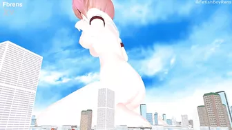 Riding the Sky Tree (Giantess/Size Fetish) [MMD]