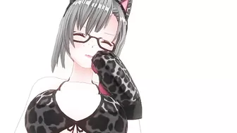 3D HENTAI Neko girl has a gorgeous orgasm and does AHEGAO