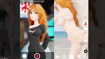 Orange-haired beauties feel liberated and have sex on the beach | Tiktok style