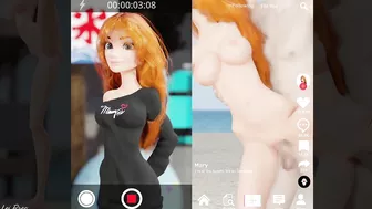 Orange-haired beauties feel liberated and have sex on the beach | Tiktok style