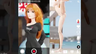 Orange-haired beauties feel liberated and have sex on the beach | Tiktok style