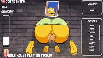 Marge Simpsons Gets Ass Fucked While Stuck In Wall