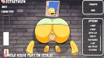 Marge Simpsons Gets Ass Fucked While Stuck In Wall