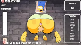 Marge Simpsons Gets Ass Fucked While Stuck In Wall