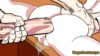 Anal sex huge cum creampie cartoon porn in the kitchen