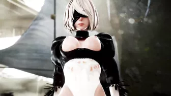 Nier Automata - 2B Riding and Creampied in Camp (4K Animation with Sound)