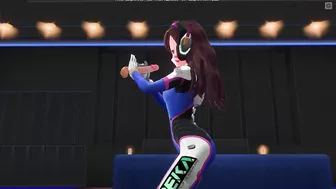 3D HENTAI D.VA jerks off your cock in the penthouse