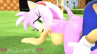 Sonic Fucks Amy's Tight, Wet Pussy & Gives Her a Creampie (ADR/ASMR) Animation: dradicon