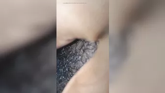 Rubbing her pussy