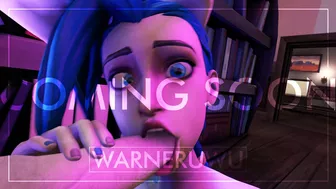 COMING SOON - uwu warner - jinx deepthroath elsa's cock deep inside her mouth