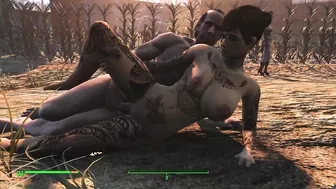 Tattooed Women in Fallout. Sex with kindling music | PC gameplay