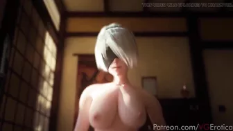 NieR:Automata 3D porn: 2B Riding Cowgirl