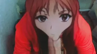 Snapchat blowjob anime girl sucking her boyfriend's big cock.