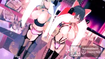 Touhou Project Series Hai Phut Hon In Latex Suit Reimu Hakurei And Sanae Kochiya sexy erotic babe 3d hentai mmd r18