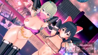 Touhou Project Series Hai Phut Hon In Sexy Bdsm Reimu Hakurei And Sanae Kochiya mmd r18 3d hentai fuck