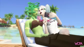 [TRAILER] HARLEY QUINN & MEDUSA having sex at the beach house