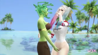 [TRAILER] HARLEY QUINN & MEDUSA having sex at the beach house