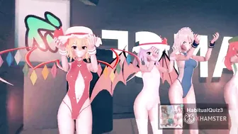 mmd r18 Ecksa size in Leotard Scarlet Devil Mansion lewd event dance 3d hentai