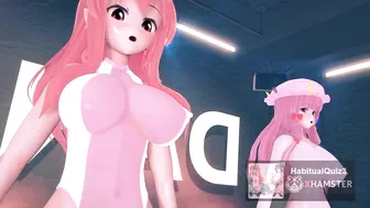 mmd r18 Ecksa size in Leotard Scarlet Devil Mansion lewd event dance 3d hentai