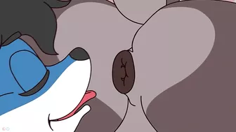 Lucky wolfie fucking futanari furry deer