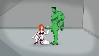 BLACK WIDOW X HULK! Marvel Hentai