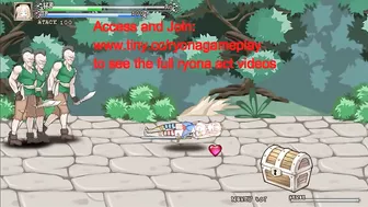 Blonde princess has sex with men in Iris in wonderland hentai gameplay