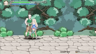 Blonde princess has sex with men in Iris in wonderland hentai gameplay